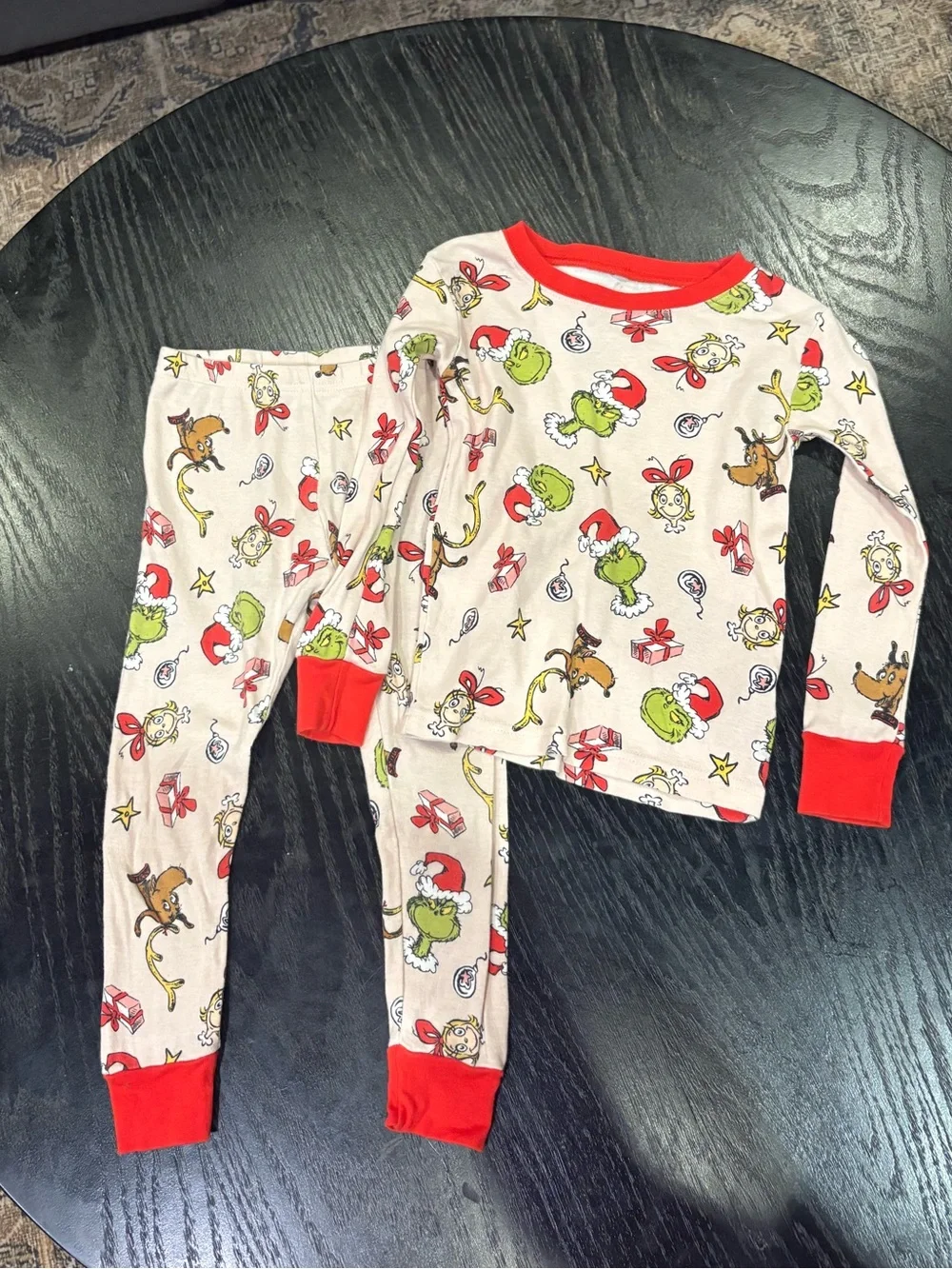 Carter’s Toddler 2-Piece Christmas Grinch Pajamas Size 3T Organic Cotton